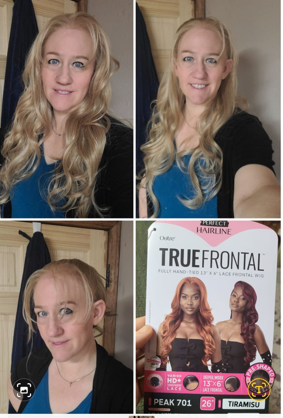 Customer photo review of Outre Perfect Hairline True Frontal Glueless Hand-Tied 13x6 HD Lace Front Wig - PEAK 701 - Pre-Shaped