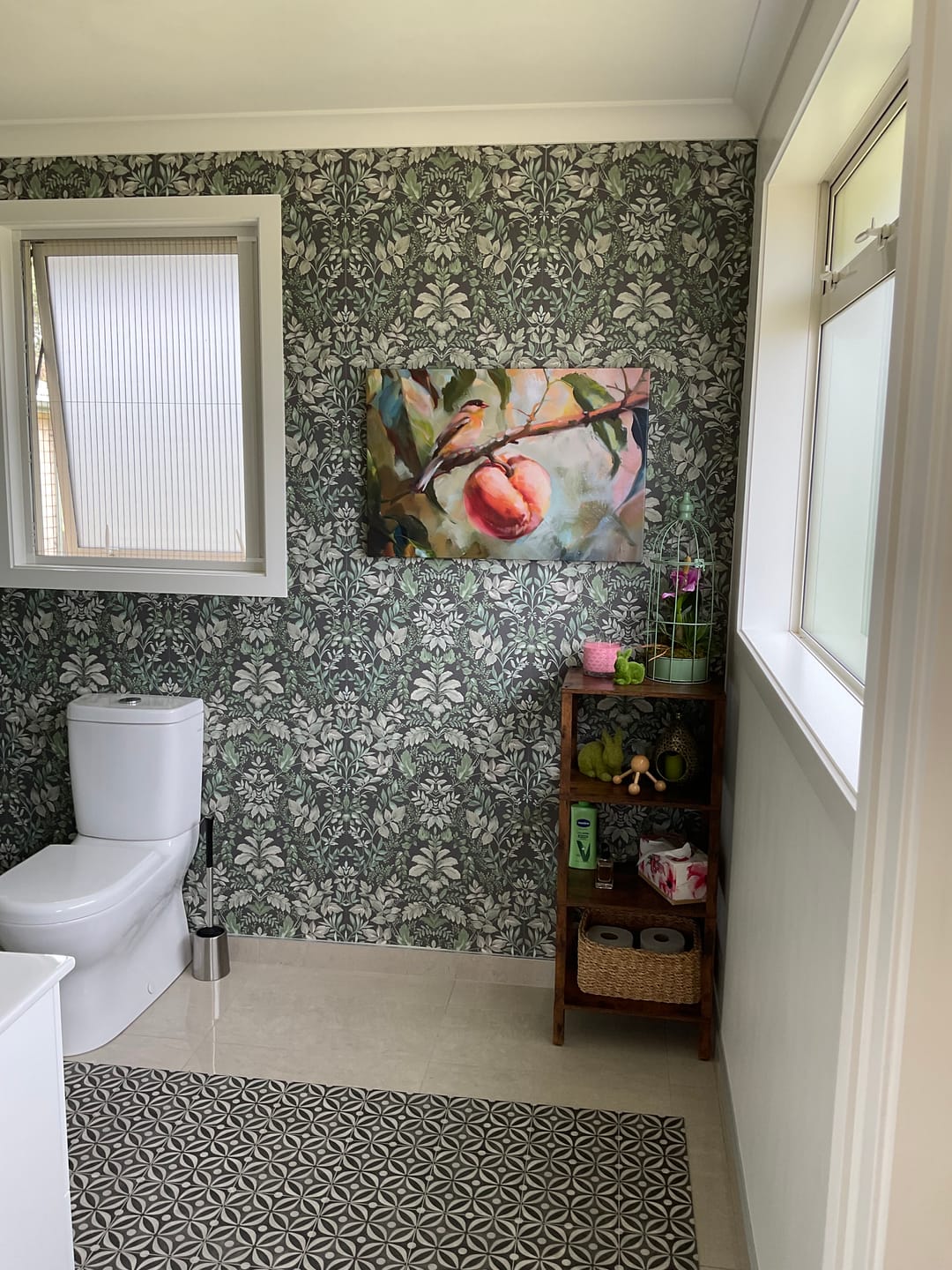 Customer photo review of Tavira - Leafy Wonderland Wallpaper - Charcoal/Green