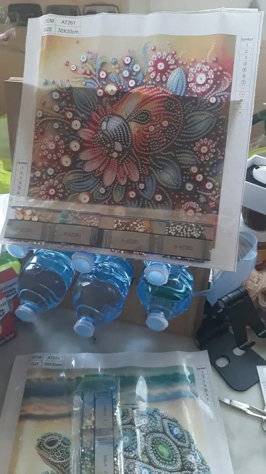Customer photo review of Lovely Ladybug Diamond Painting Kit - Partial Drill