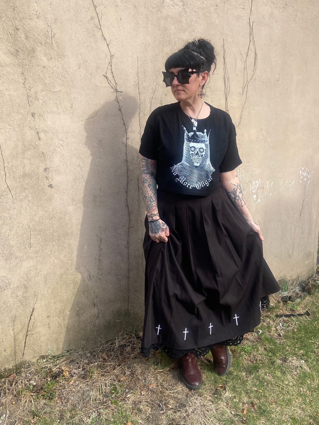 Customer photo review of No More Oligarchs Crop Tee