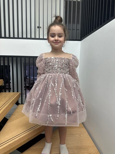 Customer photo review of Baby Girl  First Communion Dress Toddler Birthday Pageant Princess Dress