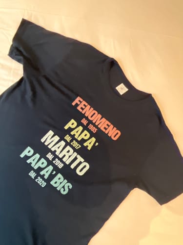Customer photo review of Leggenda - Maglietta personalizzata da uomo per la Festa del Papà