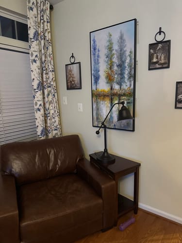 Customer photo review of Absorbing the Sunlight-Serene Abstract Landscape Oil Painting for Modern Home Decor