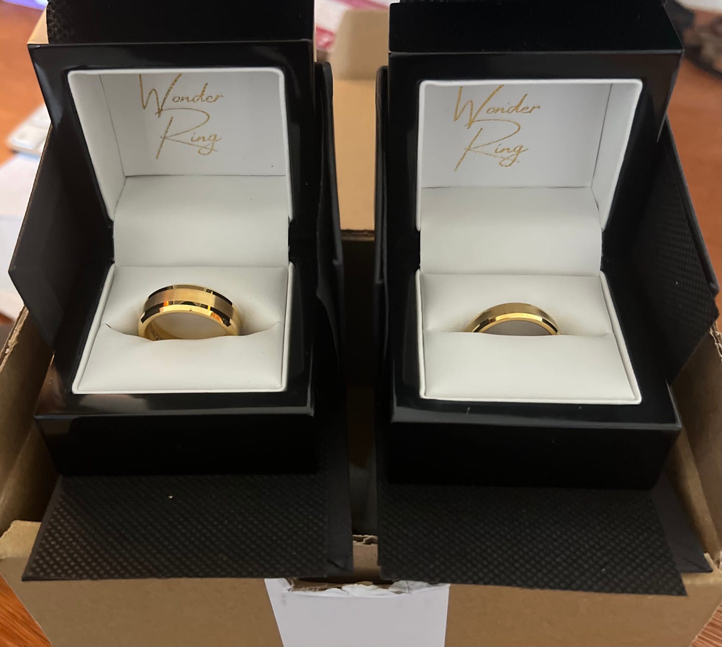 Customer photo review of The Gold Brushed Wonder Ring Set