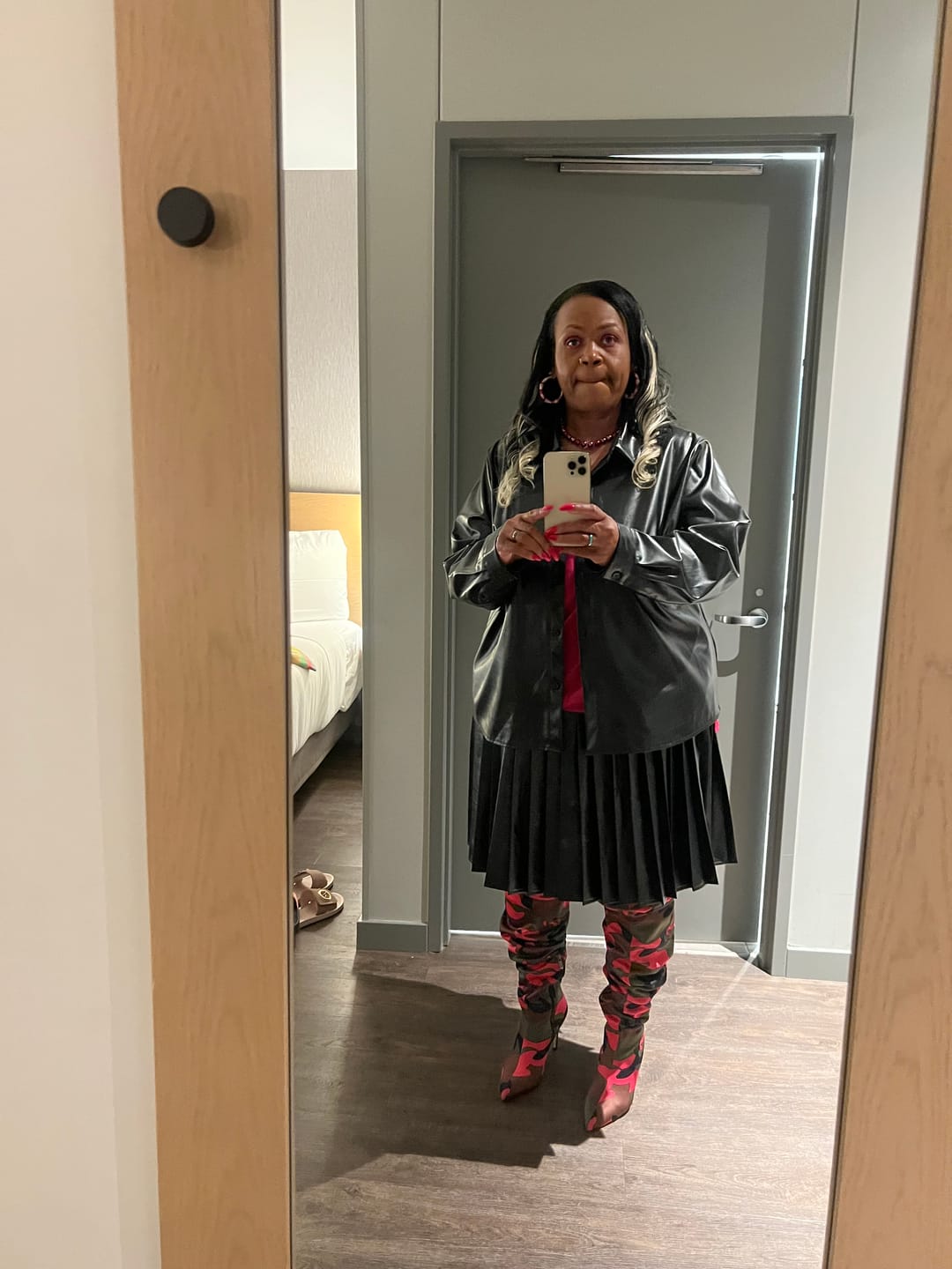 Customer photo review of Ari Pink/Camo- READ SIZING PRIOR TO PLACING YOUR ORDER