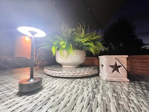 Customer photo review of Cordless Modern Aura Table Lamp - Cordless Table Lamp with Touch Control & Modern Nordic Design