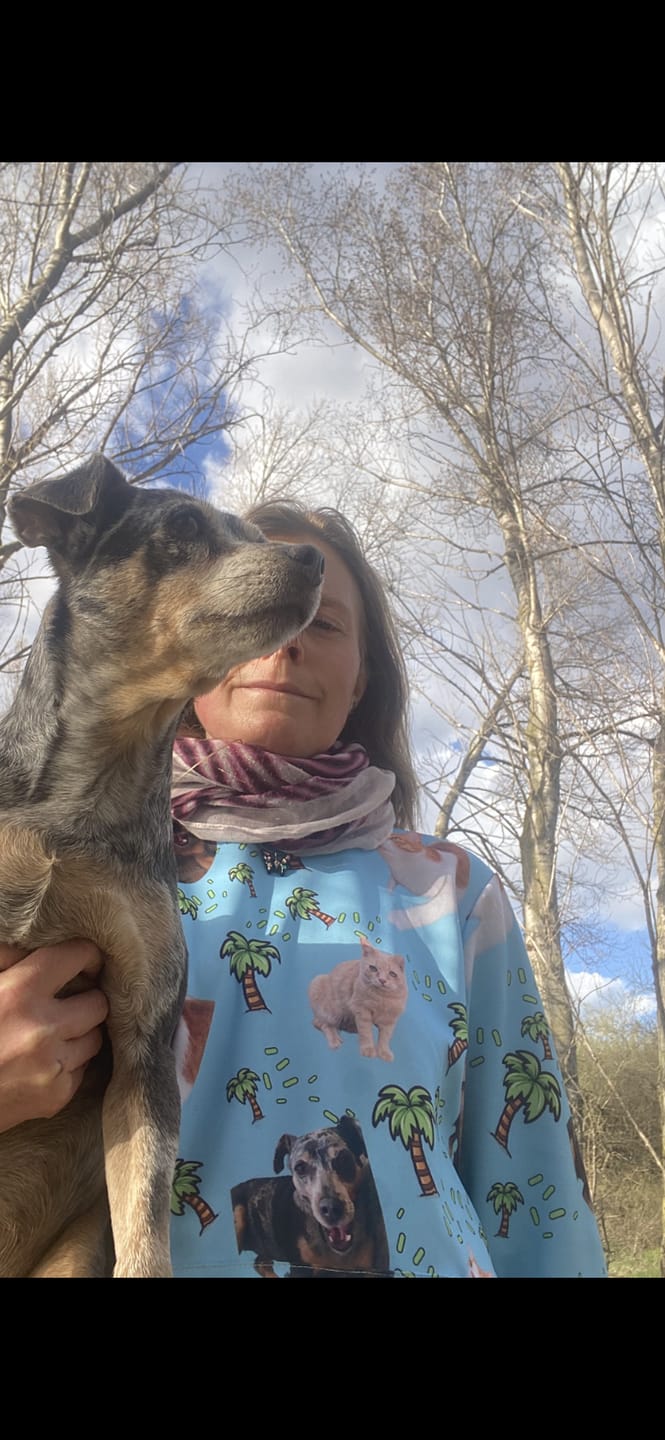 Customer photo review of Custom Your Own Sweatpants With Your Pet Face