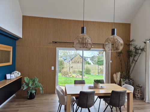 Customer photo review of Échantillon | Chêne Rustique | Panneau acoustique en bois