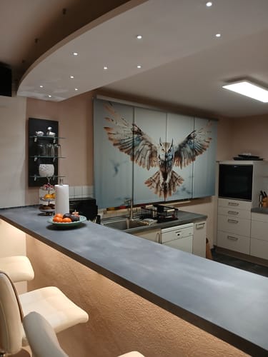 Customer photo review of Foto Schiebegardine "Eule"