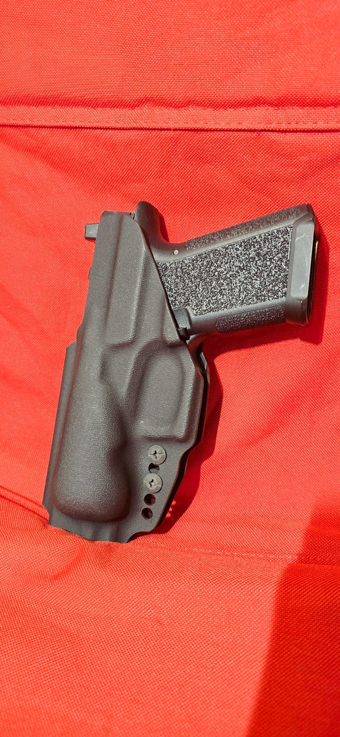 Customer photo review of POLYMER80 G19 Model 2 AIWB - Non Light Bearing (Quick Ship Black Kydex)