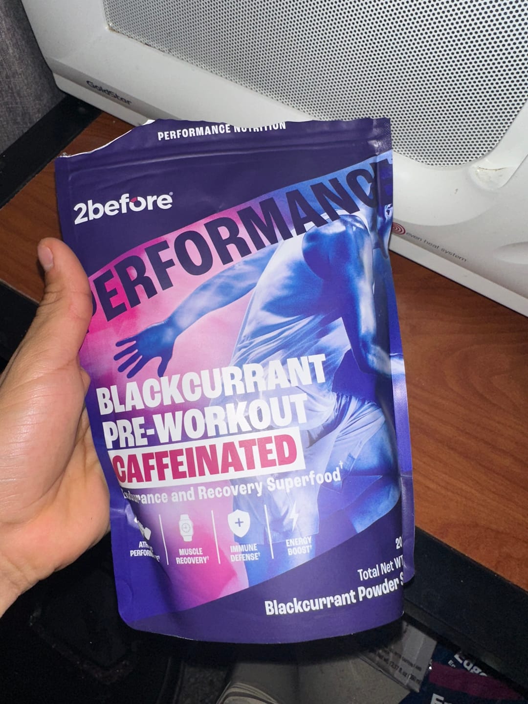 Customer photo review of Blackcurrant Pre Workout - Caffeinated