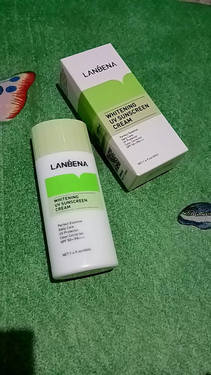 Customer photo review of Lanbena Whitening UV Sunscreen Cream