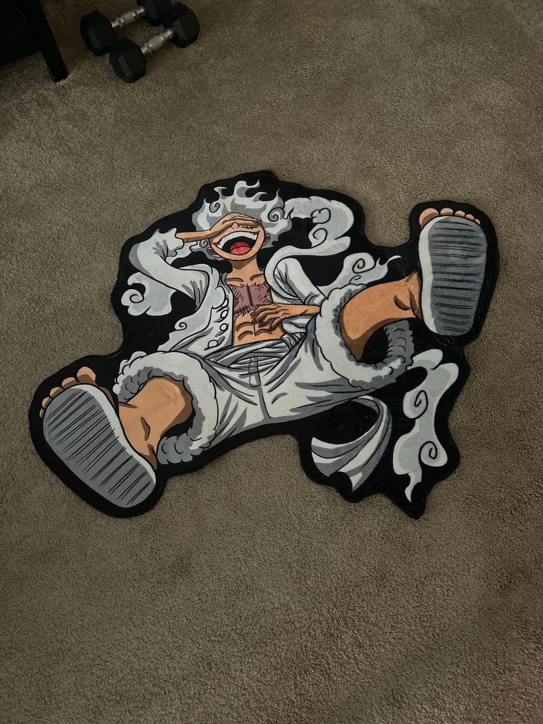 Customer photo review of One Piece Luffy Gear Fourth Rug