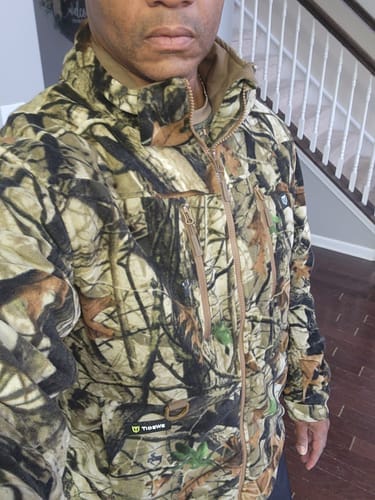 Customer photo review of FLASH SALE SilenTrace Heated Hunting Jacket (2-Piece Set)