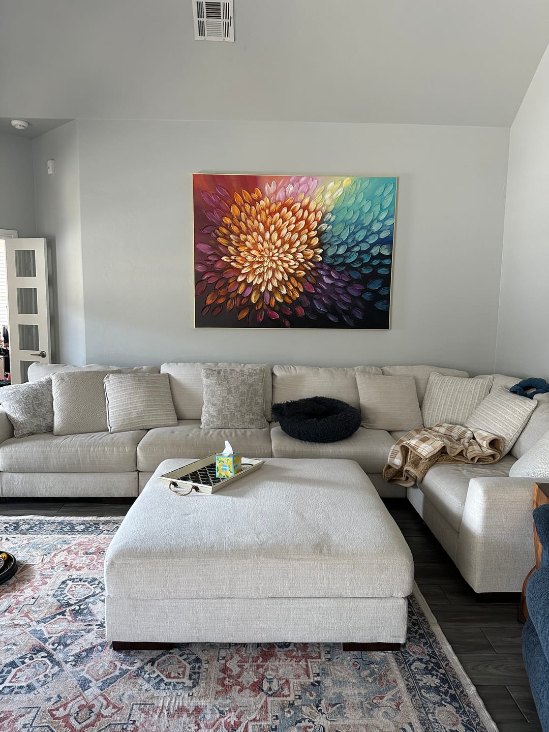 Customer photo review of Colorful Abstract Textured Painting Canvas #AT067