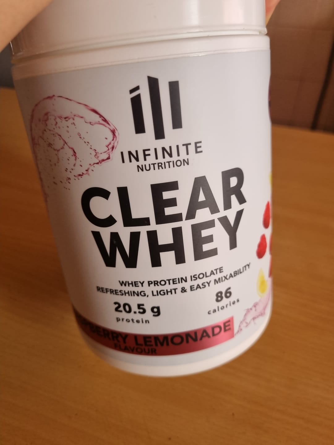 Customer photo review of Raspberry Lemonade Clear Whey Protein