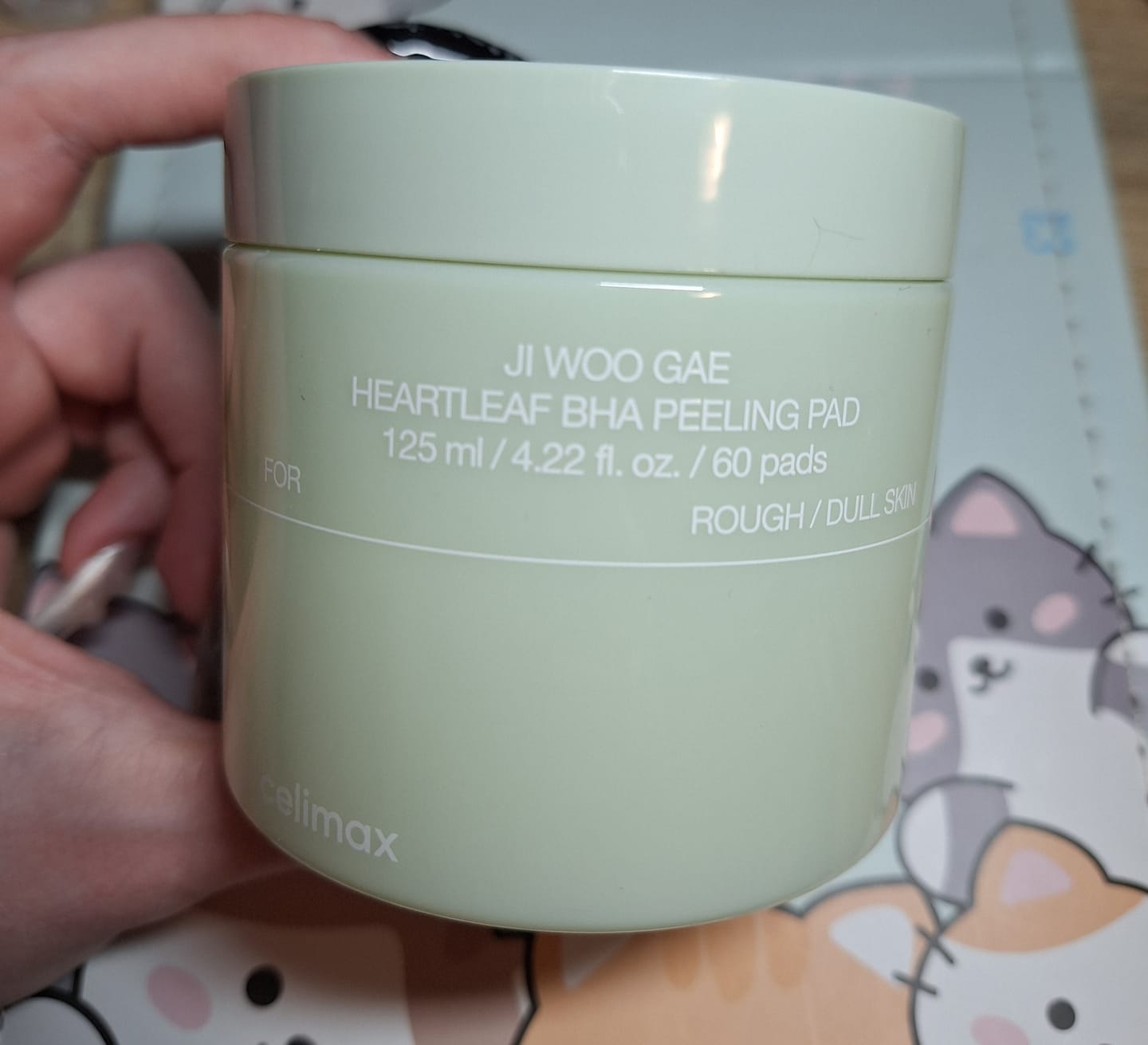 Customer photo review of Tonizējoši pīlinga spilventiņi ar BHA skābi Celimax Ji Woo Gae Heartleaf BHA Peelind Pad