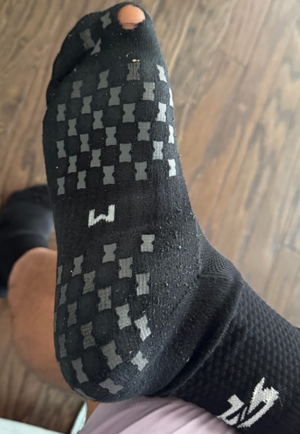 Customer photo review of 3 Pack of RTP ULTRAGRIP V2 Dual sided Non-slip Technology Socks
