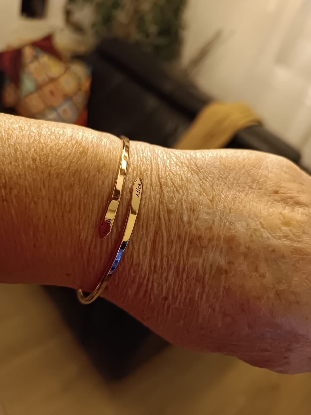 Customer photo review of Bracelet avec deux noms