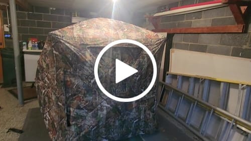 Customer photo review of FLASH SALE VisST See-Through Pop-Up Ground Blinds with Silent Magnetic Door