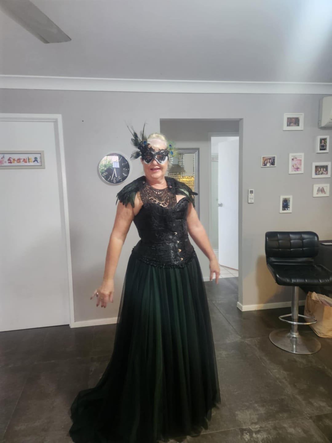 Customer photo review of Overbust Steampunk corset