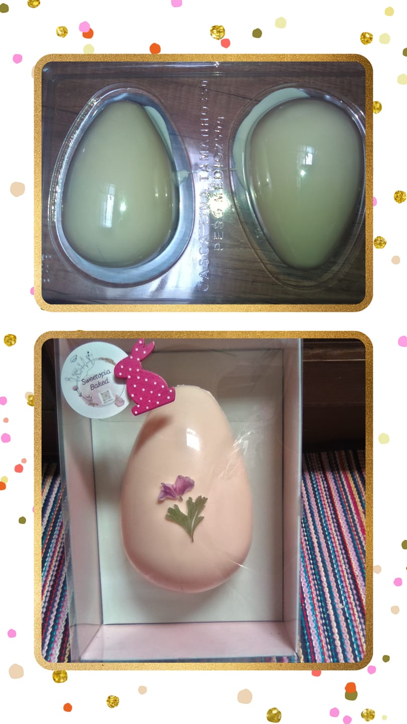 Customer photo review of SPECIAL επαγγελματικό καλούπι σοκολάτας Αυγό με λεπτό κέλυφος 350 γρ.