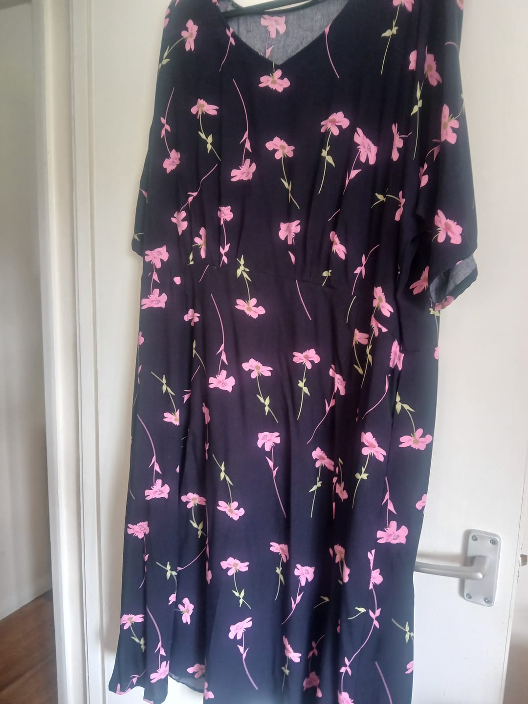 Customer photo review of Falling Flowers Viscose Challis Fabric