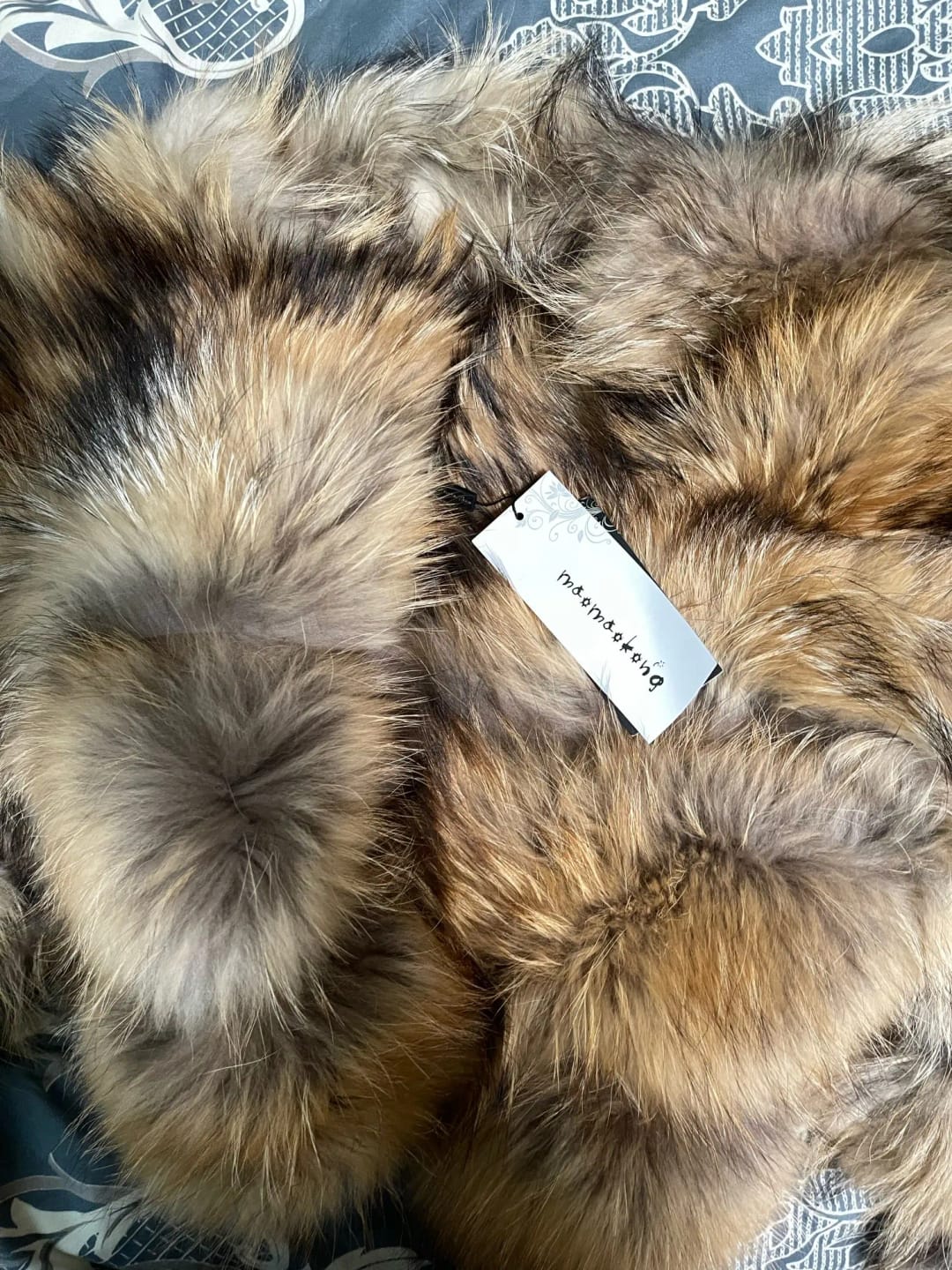 Customer photo review of Real Raccoon Fur Coat Luxury Thick Winter With Plush Collar And Tailored Silhouette — Natural | KIMLUD