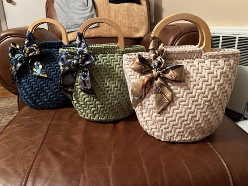 Customer photo review of CrochetPark™  Elegant granny Crochet Bag DIY Kit