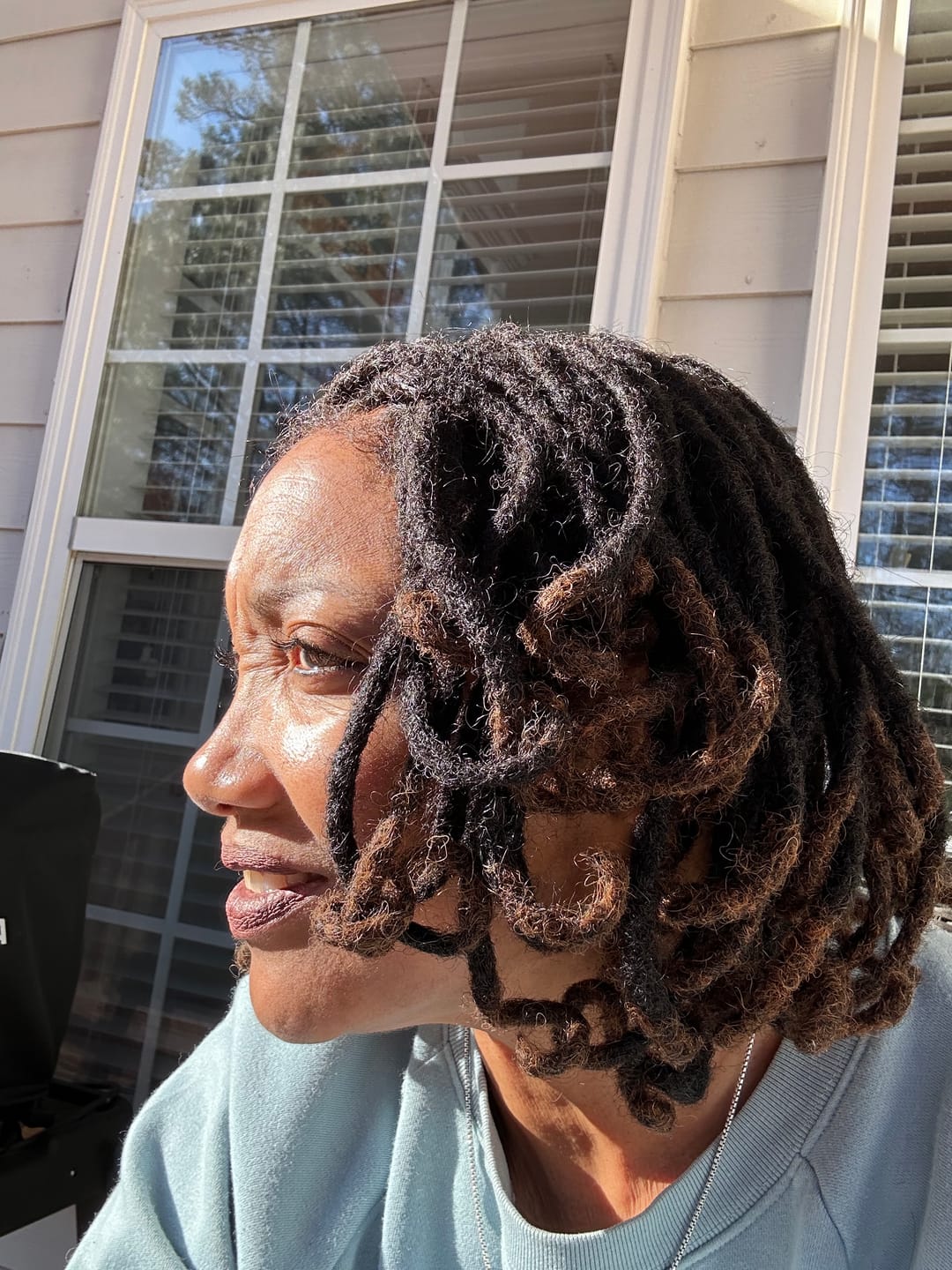 Customer photo review of 12" Salon Level Dreadlock 100% Human Hair Pre Bleached Swiss HD Full Lace Wig (Single braid is 6.5"-8.2")