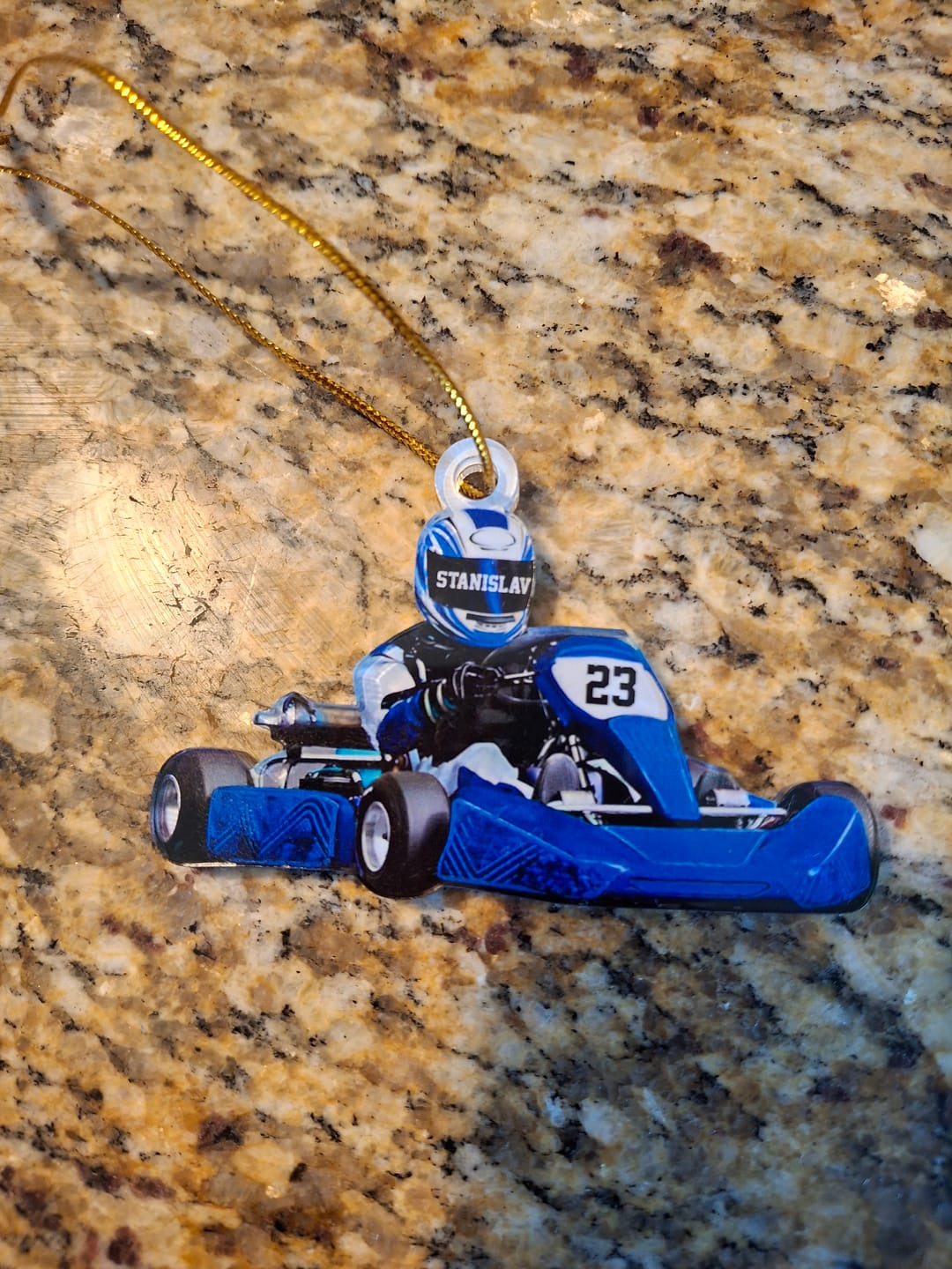 Customer photo review of Personalized Race Car Christmas Ornament, Race Car Ornament, Gift For Race Car Lovers