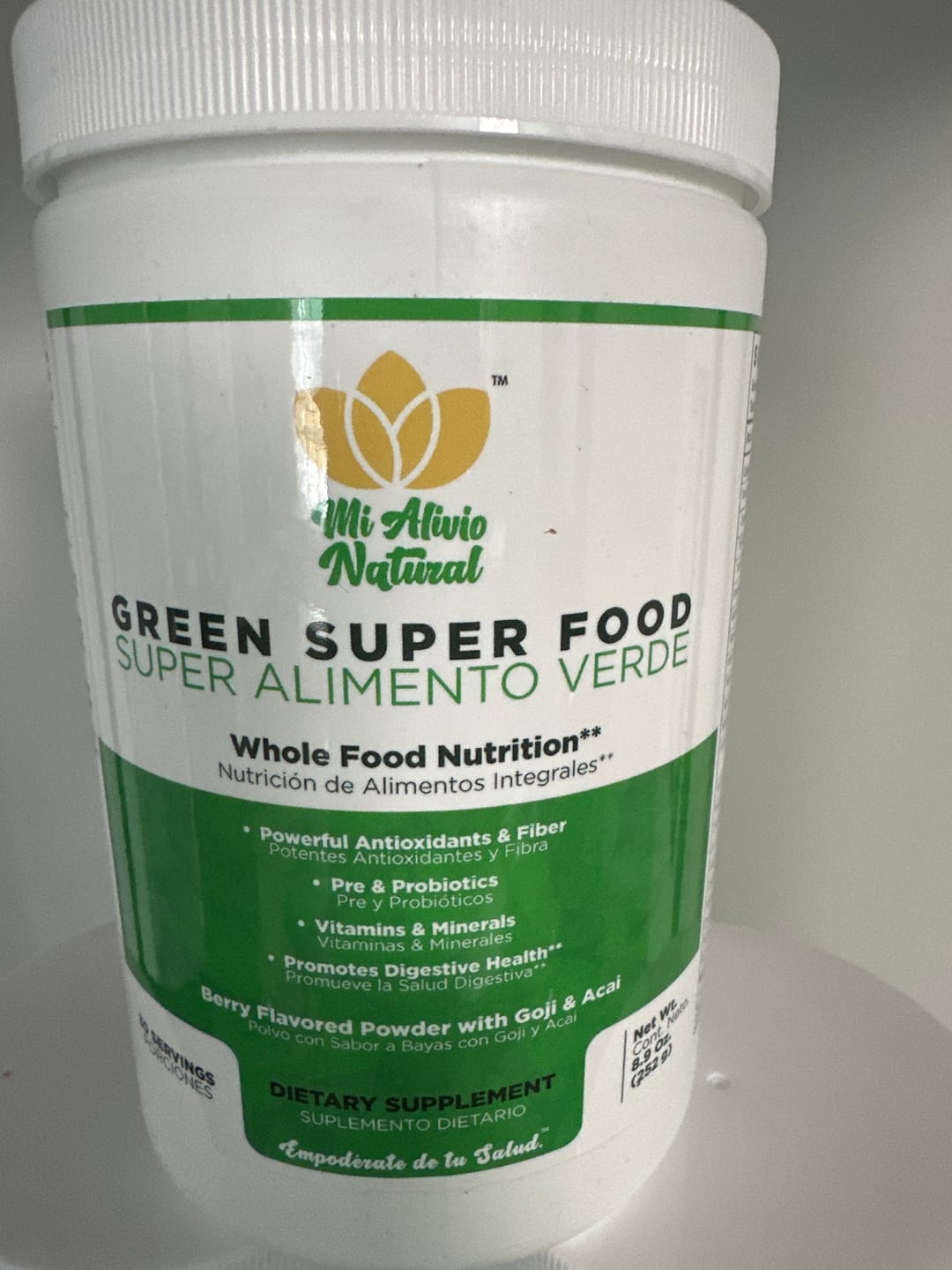 Customer photo review of Green SuperFood | Superalimento Verde para Energía y Detox