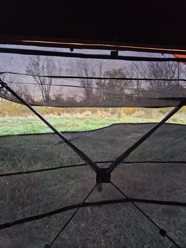 Customer photo review of FLASH SALE Vis360 See Through Silent 4 Full Panels Deer Hunting Blind