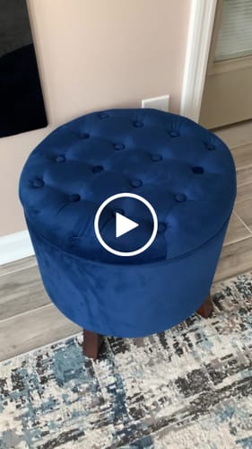Customer video review of Lexington Round Storage Ottoman