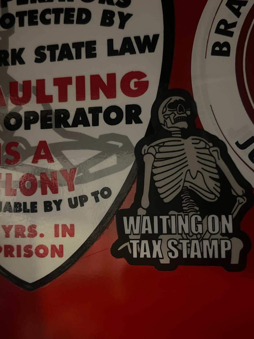 Customer photo review of Waiting for Tax Stamp Sticker