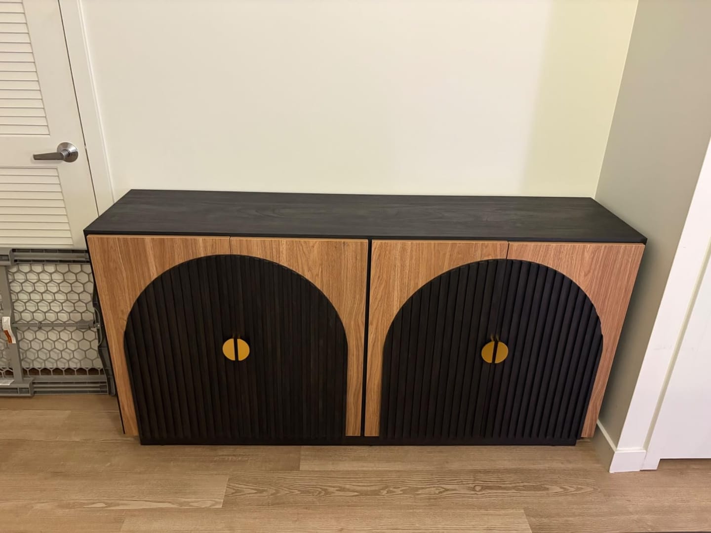 Customer photo review of 65" Arched Modern Fluted Sideboard Buffet Cabinet