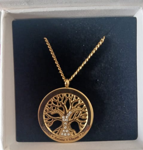 Customer photo review of LOANYA collier arbre de vie personnalisé avec pierres en zirconium