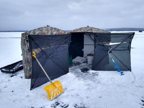 Customer photo review of FLASH SALE TideWe 4-6 Person Turkey Hunting Blind See Through Camo Ground Blind