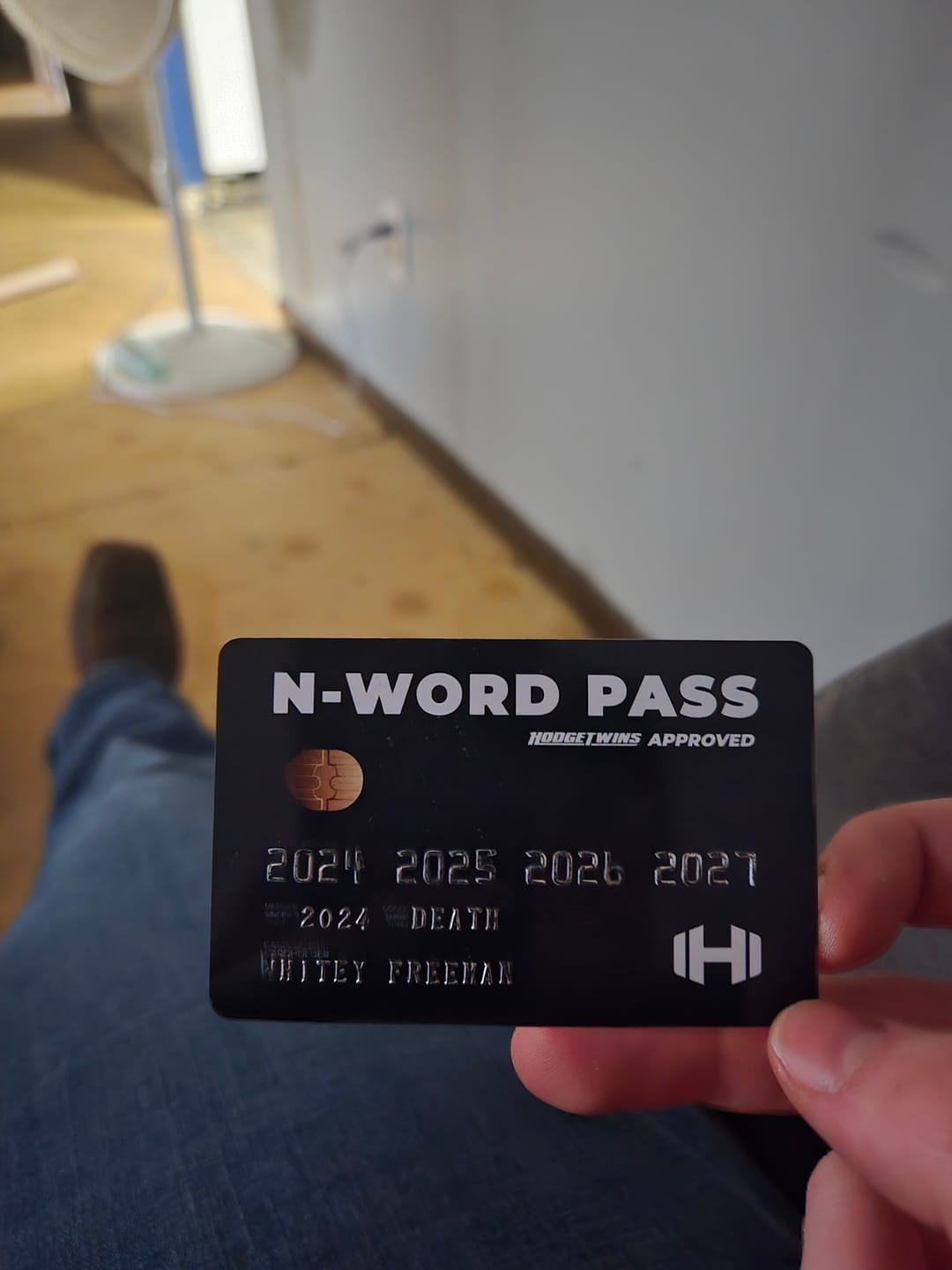 Customer photo review of N-Word Pass Card