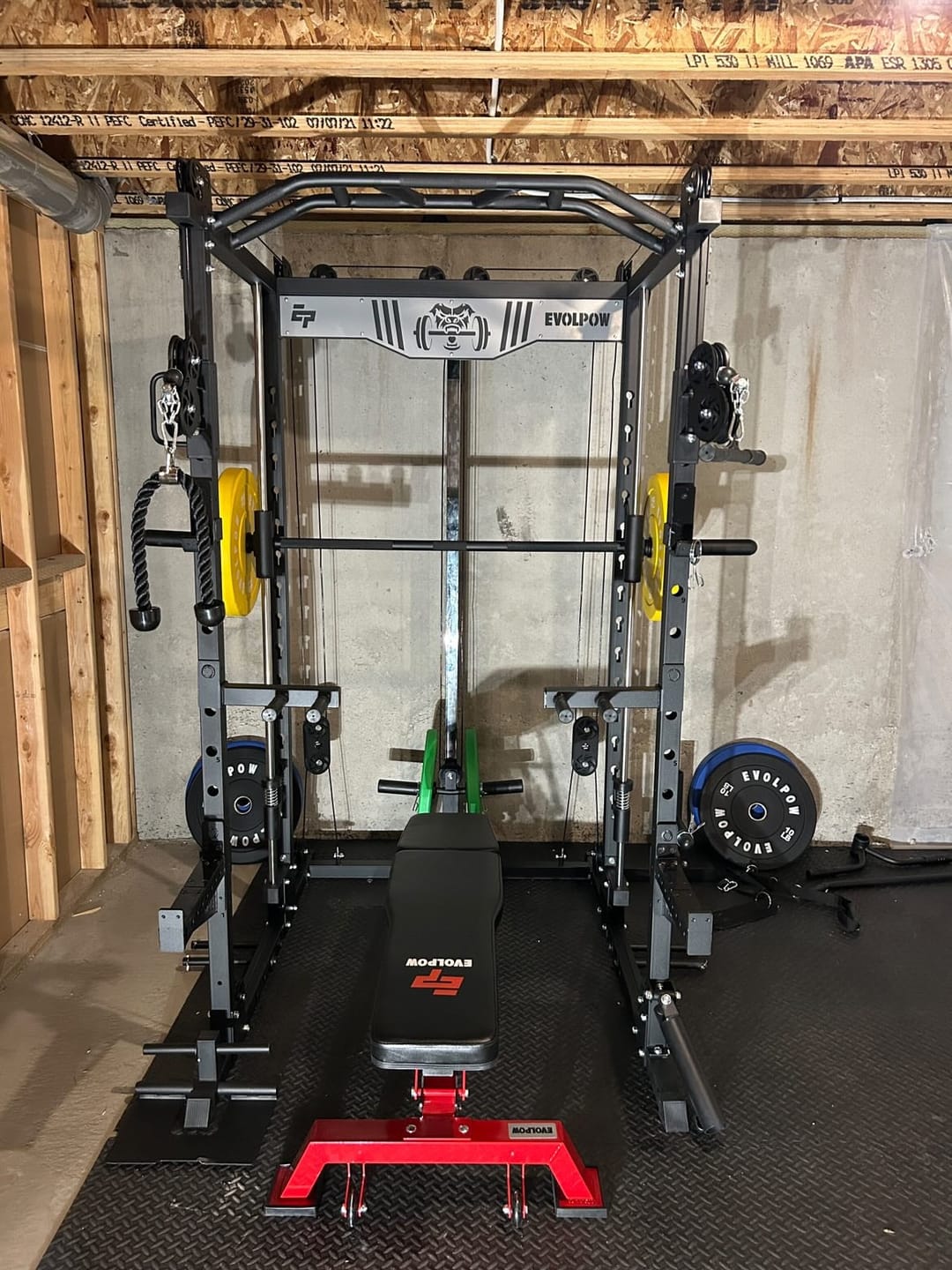 Customer photo review of EVOLPOW M2D Brute All-in-One Smith Machine Home Gym