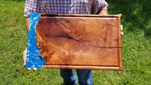 Customer photo review of 18x12x2" Silicone Mold For Epoxy Resin - Charcuterie Board Form