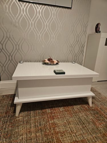 Customer photo review of Magic White Extendable Coffee & Dining Table 6 in 1
