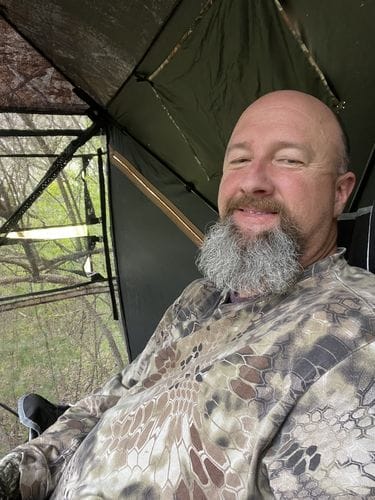 Customer photo review of FLASH SALE VisST See-Through Pop-Up Ground Blinds with Silent Magnetic Door