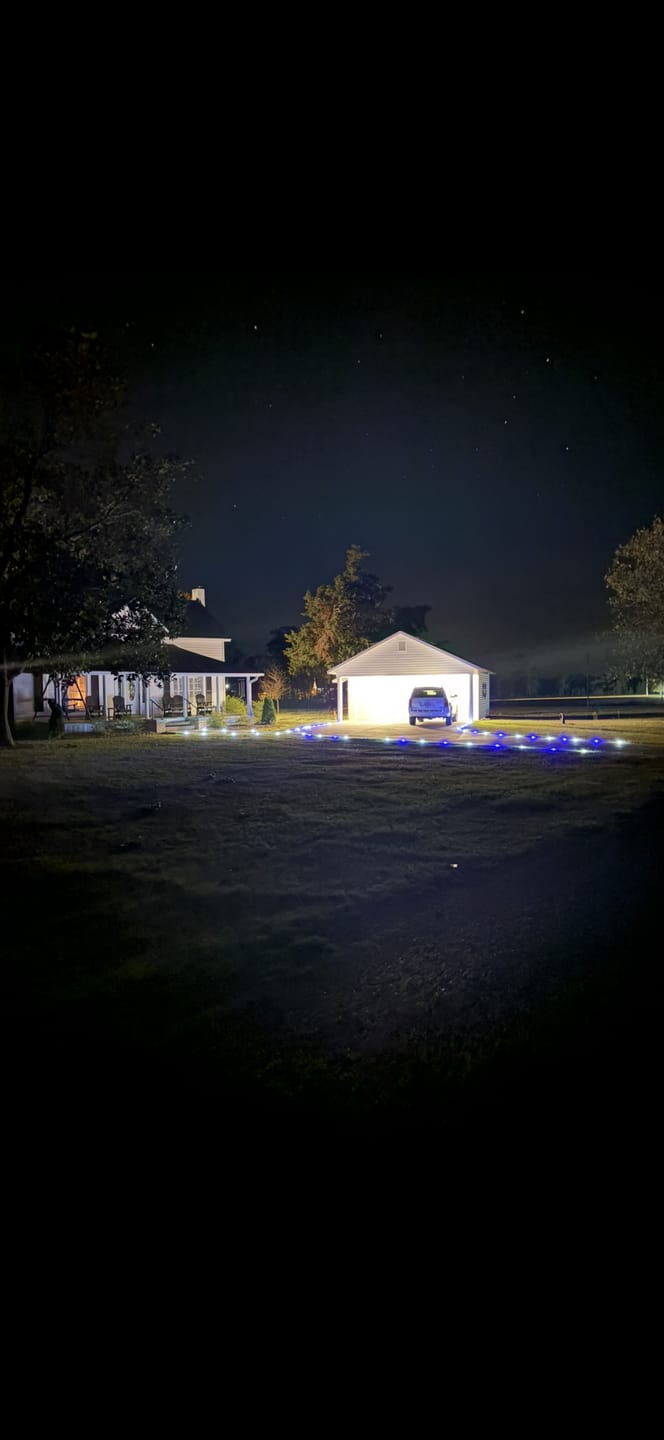 Customer photo review of TSUN Grey Shell Blue Solar Deck Lights