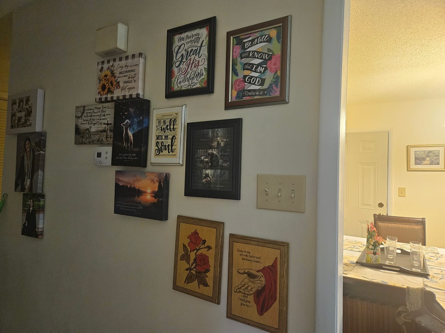 Customer photo review of Psalm 121:1-2 My Help Cometh From The Lord Wall Art Canvas