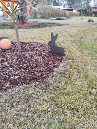 Customer photo review of Gartenstecker Osterhase sitzend