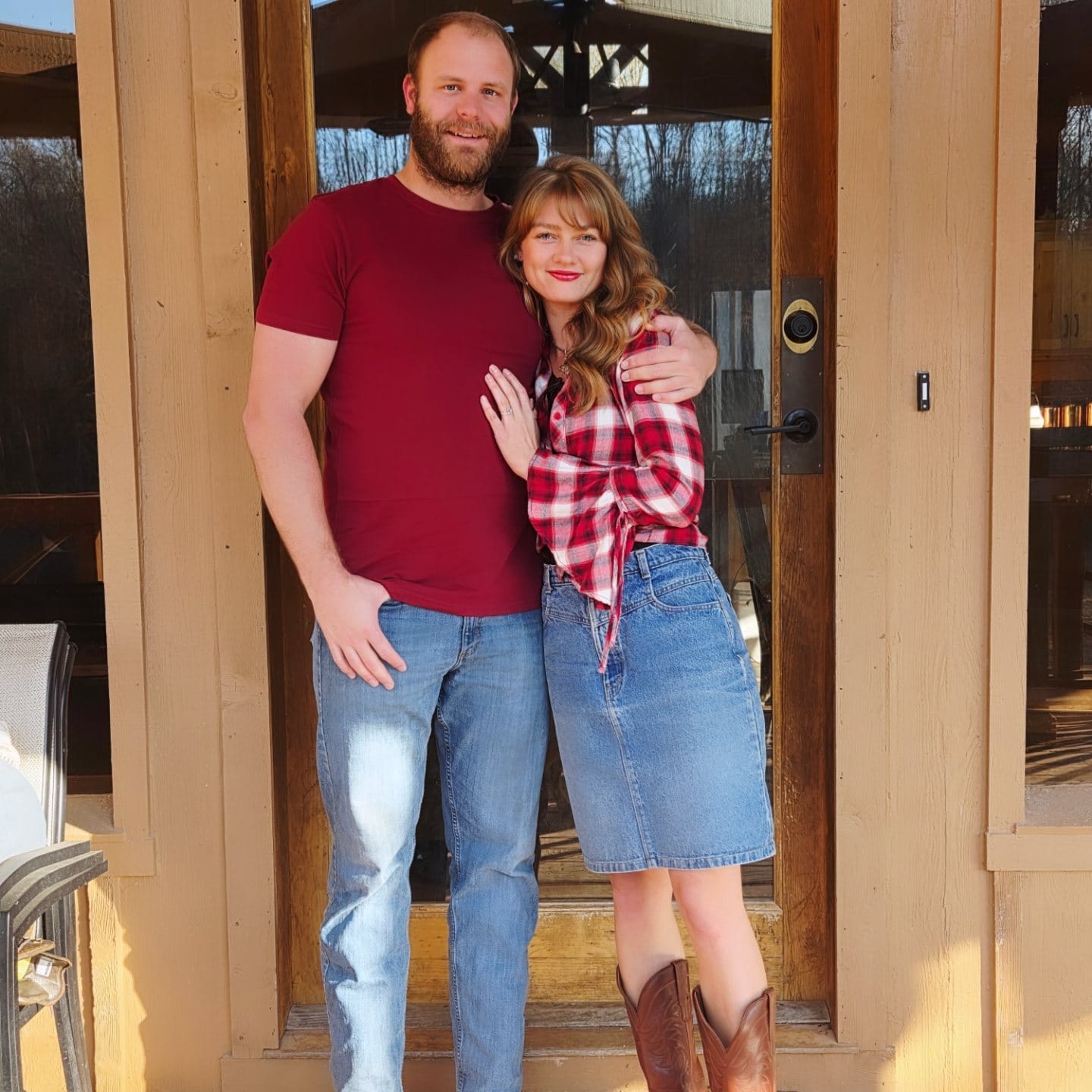 Customer photo review of Organic Tall Slim T-shirt (Cabernet)