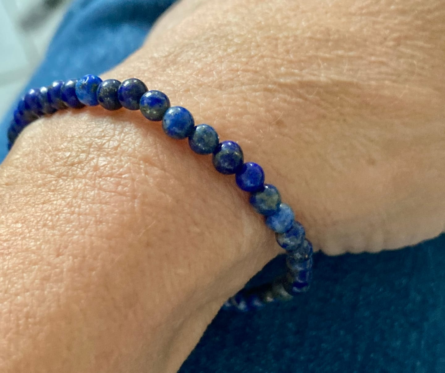 Customer photo review of Bracelet Fin en Pierres Naturelles de 4mm