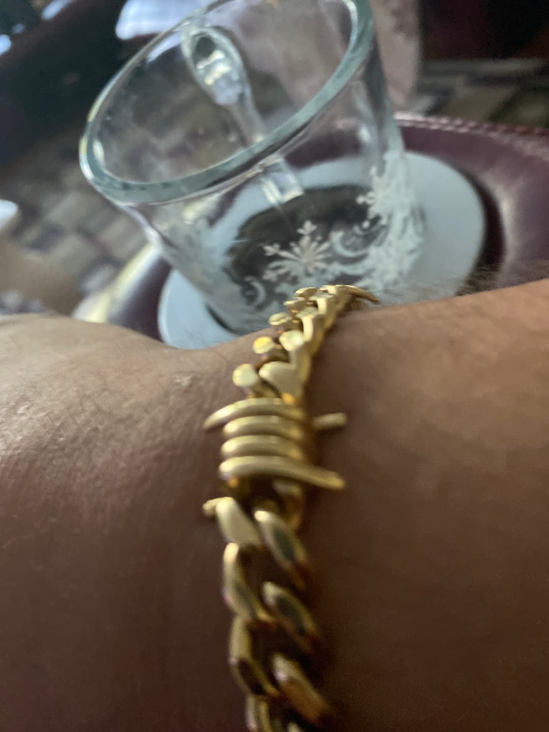 Customer photo review of Cuban Link Chain 8mm - Gold RG1002
