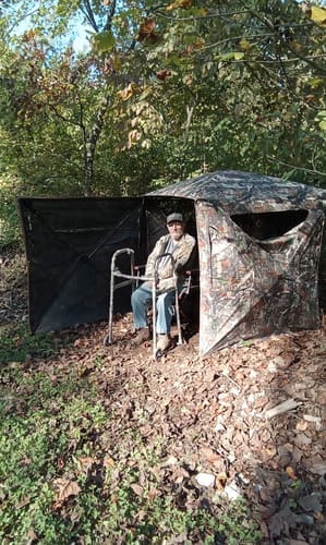 Customer photo review of FLASH SALE Vis360 See Through Silent 4 Full Panels Deer Hunting Blind